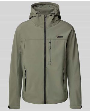 Superdry Softshell-Jacke mit Reißverschlusstaschen - Grün