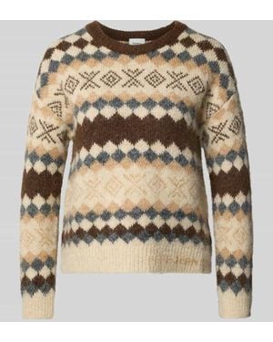 Pepe Jeans Regular Fit Strickpullover mit Woll-Anteil Modell 'CELESTINE' - Natur