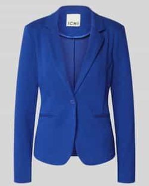 Ichi Slim Fit Blazer Van Viscosemix Model 'Kate Lumina' - Blauw