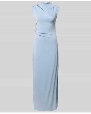 SELECTED Schmales Freizeitkleid mit Seitenschlitz Modell 'ROBIN-MAJA' - Blau