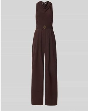 Rinascimento Jumpsuit mit Neckholder - Braun