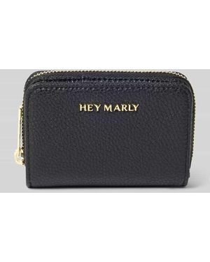HEY MARLY Portemonnaie aus Rindsleder-Mix Modell 'Sleek Petite' - Blau