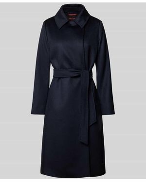 Max Mara Regular Fit Mantel aus reiner Schurwolle Modell 'BCOLLAG' - Blau