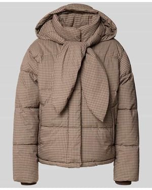 ONLY Pufferjacke mit integriertem Schal - Braun