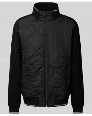 Christian Berg Men Sweatjacke Mit Stehkragen - Schwarz