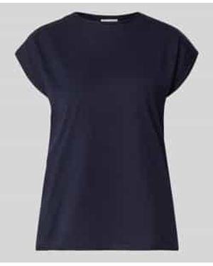 Christian Berg Women T-Shirt Met Ronde Hals En Rolzoom - Blauw