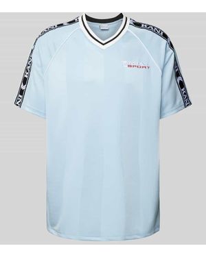 Karlkani Oversized T-Shirt Mit Logo-Stitching - Blau