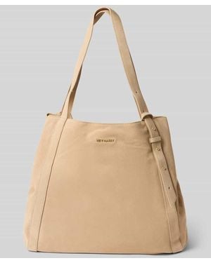 HEY MARLY Handtasche aus Kalbsleder Modell 'Pretty Wonder Suede L' - Natur