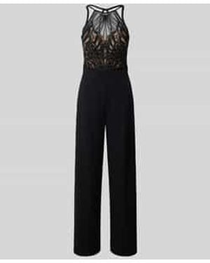 Lipsy Jumpsuit Met Kant - Zwart