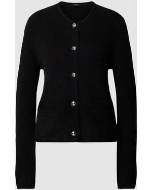 Opus Cardigan mit Knopfleiste Modell 'Dalora' - Schwarz
