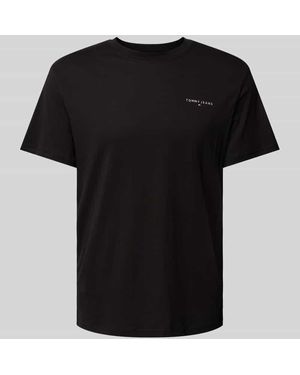 Tommy Hilfiger T-Shirt mit Label-Print - Schwarz