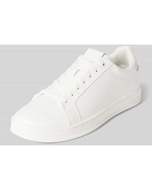 Calvin Klein Ledersneaker Mit Label-Badge - Weiß