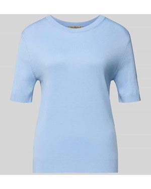 Smith & Soul Strickshirt aus Viskose-Mix mit Rundhalsausschnitt - Blau