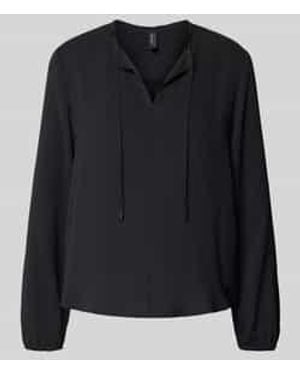 Marc Cain Blouseshirt Met V-Hals - Zwart