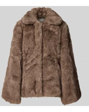 Neo Noir Regular Fit Jacke aus Kunstfell Modell 'Ariella' - Braun