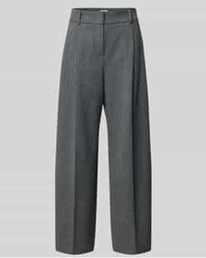 Seductive Straight Leg Stoffen Broek Met Bandplooien, Model 'Sloanne' - Grijs