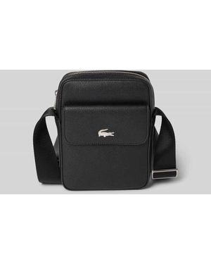 Lacoste Umhängetasche mit Label-Applikation - Schwarz
