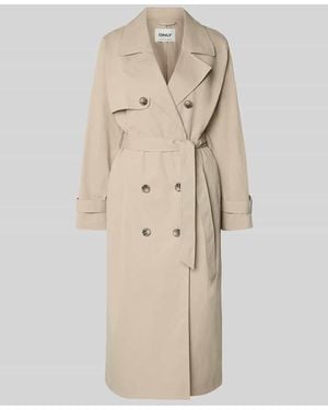ONLY Regular Fit Trenchcoat mit Reverskragen Modell 'DISA LIFE' - Natur