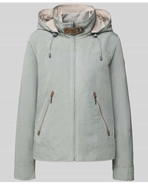 GIL BRET Jacke mit Kapuze und Reißverschlusstaschen - Grau