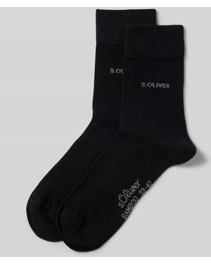S.oliver Socken aus Viskose-Mix im 2er-Pack - Schwarz