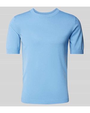 Review Strickshirt Mit Rundhalsausschnitt - Blau