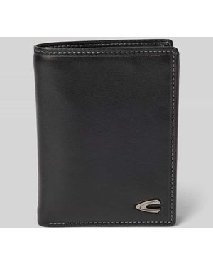 Camel Active Lederportemonnaie Mit Logo-Applikation Modell 'Vegas' - Schwarz