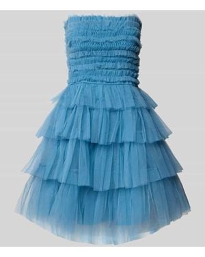 LACE & BEADS Cocktailkleid im Stufen-Look - Blau