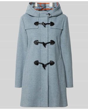 GIL BRET Regular Fit Dufflecoat aus Woll-Mix - Blau