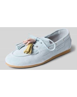 Tamaris Loafer aus echtem Rindsleder - Blau