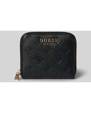 Guess Portemonnaie mit Label-Detail Modell 'PHOEBE' - Schwarz