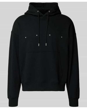 HUGO Relaxed Fit Hoodie aus reiner Baumwolle Modell 'DOLAND' - Schwarz