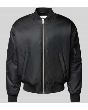 Review Bomberjacke Mit Leistentaschen - Schwarz