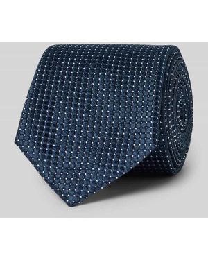 Willen Krawatte aus Seide im Allover-Look (8 cm) - Blau