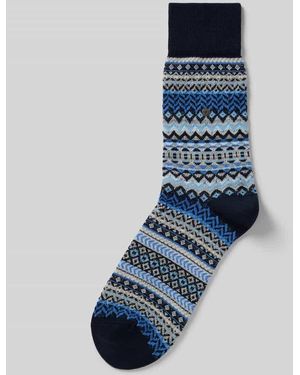 Burlington Wollsocken aus Schurwoll-Mix - Blau