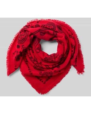 Smith & Soul Schal aus Woll-Kaschmir-Mix mit Paisley-Muster - Rot