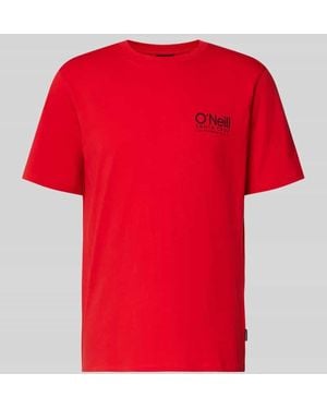 O'neill Sportswear T-Shirt mit Logo-Print und Rundhalsausschnitt - Rot