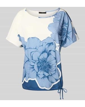 Ouí T-Shirt mit Tunnelzug am Saum - Blau