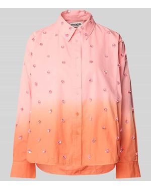 Essentiel Antwerp Regular Fit Bluse mit Pailletten Modell 'Harkansas' - Pink