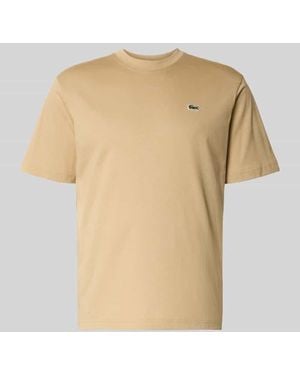 Lacoste Regular Fit T-Shirt aus reiner Baumwolle - Natur