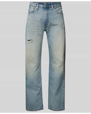 Levi's Relaxed Fit Jeans Im Destroyed-Look Modell '555' - Blau