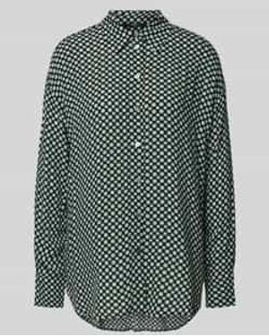 Zero Regular Fit Overhemdblouse Met Extra Brede Schouders - Groen