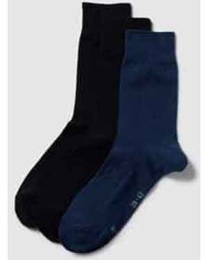 S.oliver Sokken Met Stretch, Set Van 3 Paar - Blauw