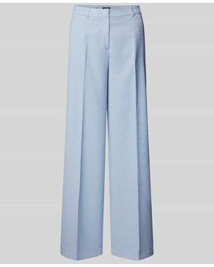 MORE&MORE Straight Leg Stoffhose Mit Bügelfalten - Blau
