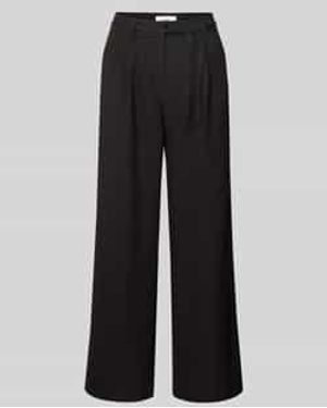 Moves Flared Stoffen Broek Met Tunnelkoord, Model 'Andriana' - Zwart