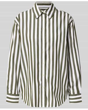 GANT Relaxed Fit Langarmbluse aus reiner Baumwolle - Schwarz