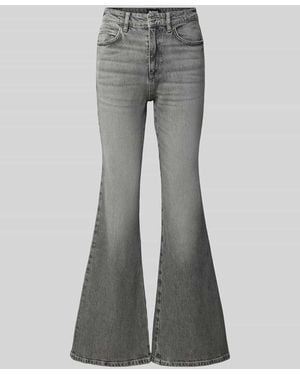 BOSS Regular Fit Bootcut-Jeans aus Baumwoll-Mix Modell 'ROSALYA-FLARE 1.0' - Grau