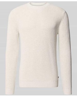 S.oliver Regular Fit Strickpullover aus reiner Baumwolle - Weiß