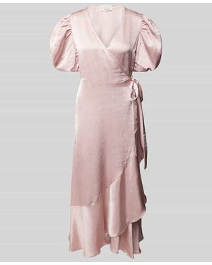 A-View Maxikleid Mit Puffärmeln Modell 'Sinda' - Pink