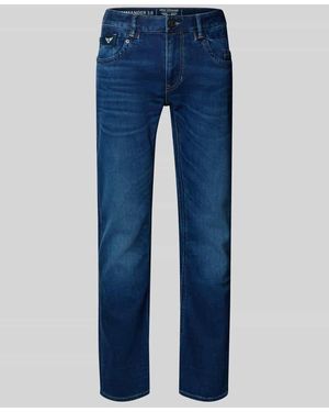 PME LEGEND Relaxed Fit Jeans mit Label-Patch - Blau