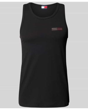 Tommy Hilfiger Slim Fit Tank Top aus reiner Baumwolle - Schwarz